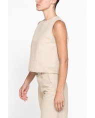 CANOTTA COMFORT FIT  IN LINO COTONE