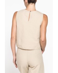 CANOTTA COMFORT FIT  IN LINO COTONE