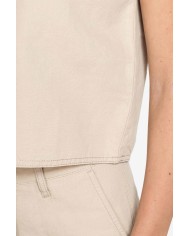 CANOTTA COMFORT FIT  IN LINO COTONE