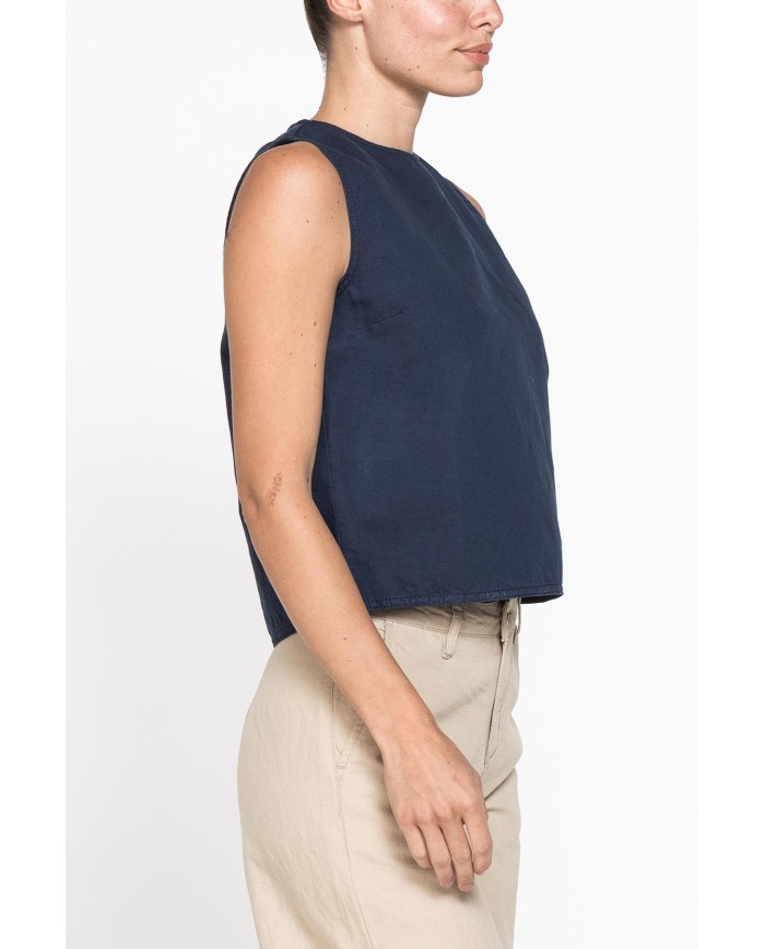 CANOTTA COMFORT FIT  IN LINO COTONE