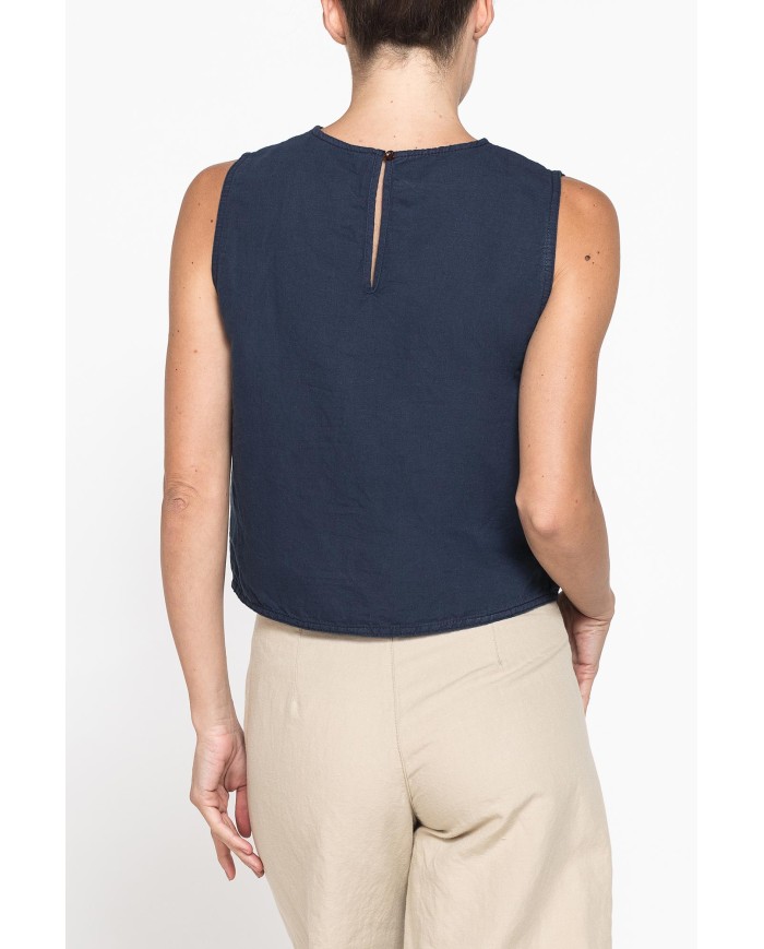 CANOTTA COMFORT FIT  IN LINO COTONE