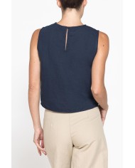 CANOTTA COMFORT FIT  IN LINO COTONE