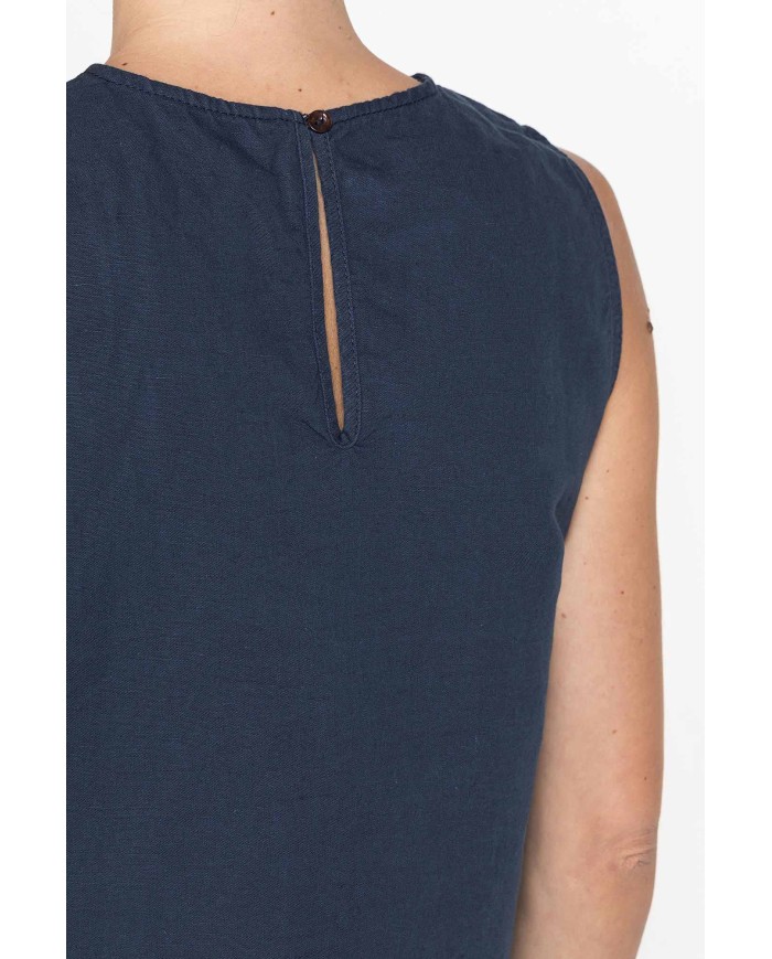 CANOTTA COMFORT FIT  IN LINO COTONE