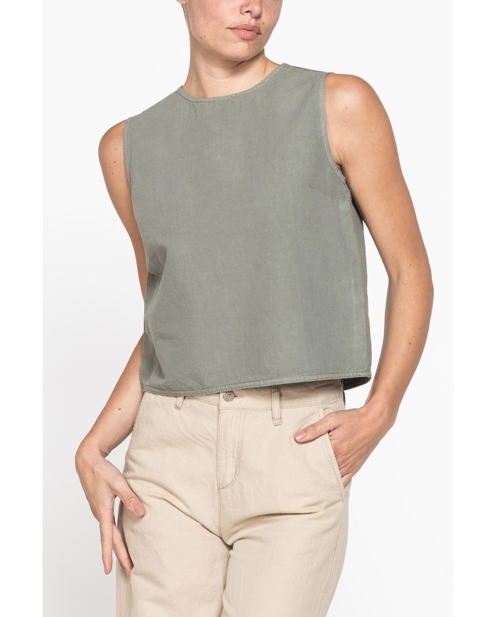 CANOTTA COMFORT FIT  IN LINO COTONE