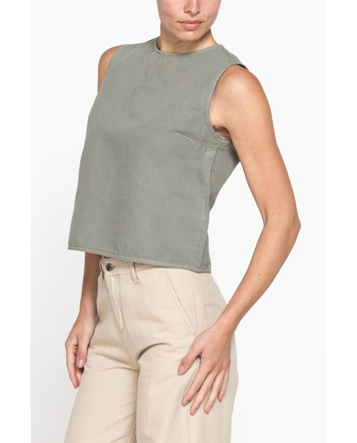 CANOTTA COMFORT FIT  IN LINO COTONE