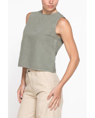 CANOTTA COMFORT FIT  IN LINO COTONE