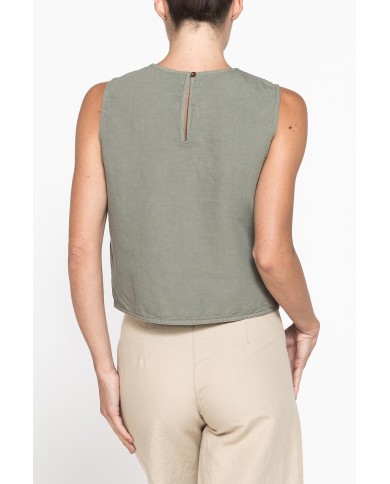 CANOTTA COMFORT FIT  IN LINO COTONE CANOTTA COMFORT FIT  IN LINO COTONE