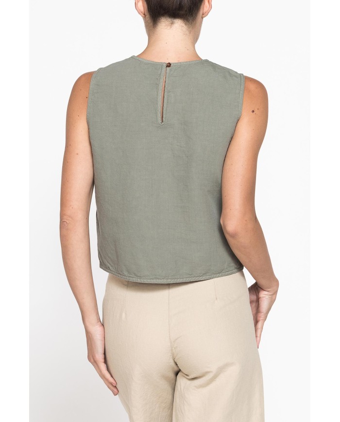 CANOTTA COMFORT FIT  IN LINO COTONE