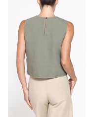 CANOTTA COMFORT FIT  IN LINO COTONE