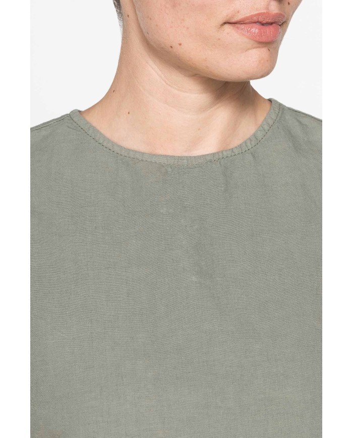 CANOTTA COMFORT FIT  IN LINO COTONE