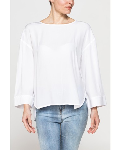 BLUSA GIROCOLLO OVERSIZE IN VISCOSA BLUSA GIROCOLLO OVERSIZE IN VISCOSA