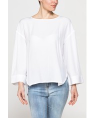 BLUSA GIROCOLLO OVERSIZE IN VISCOSA