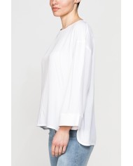 BLUSA GIROCOLLO OVERSIZE IN VISCOSA