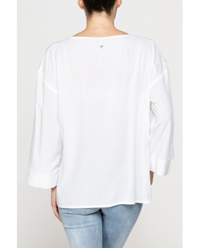 BLUSA GIROCOLLO OVERSIZE IN VISCOSA BLUSA GIROCOLLO OVERSIZE IN VISCOSA