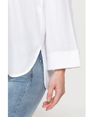 BLUSA GIROCOLLO OVERSIZE IN VISCOSA