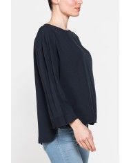 BLUSA GIROCOLLO OVERSIZE IN VISCOSA