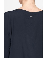 BLUSA GIROCOLLO OVERSIZE IN VISCOSA