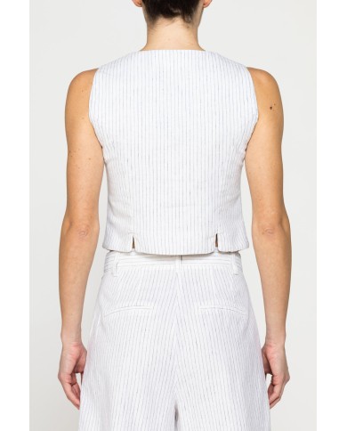 GILET IN LINO COTONE GILET IN LINO COTONE