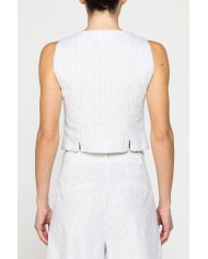 GILET IN LINO COTONE