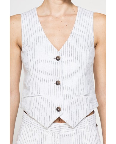 GILET IN LINO COTONE GILET IN LINO COTONE