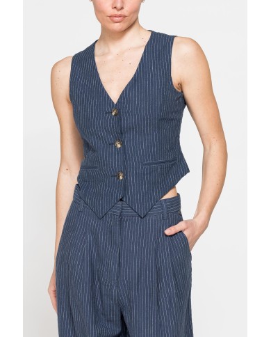 GILET IN LINO COTONE GILET IN LINO COTONE