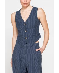 GILET IN LINO COTONE