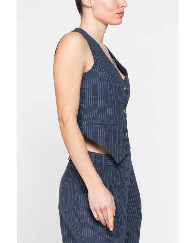 GILET IN LINO COTONE GILET IN LINO COTONE