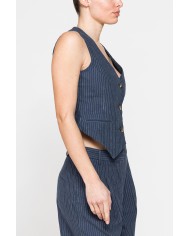 GILET IN LINO COTONE