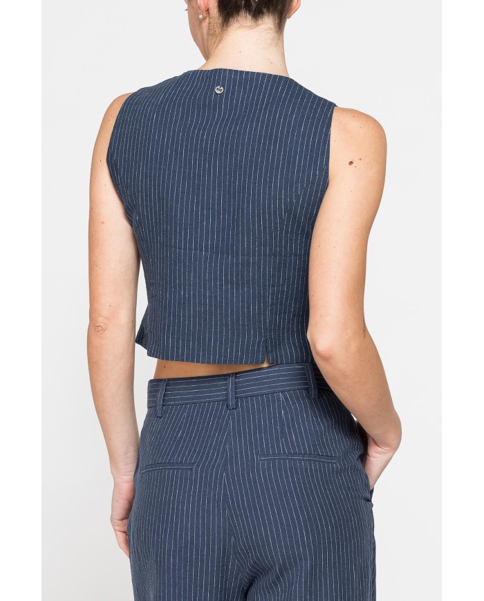 GILET IN LINO COTONE