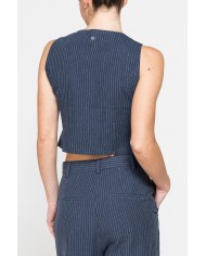 GILET IN LINO COTONE