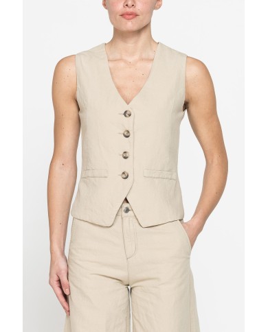 GILET IN LINO COTONE GILET IN LINO COTONE
