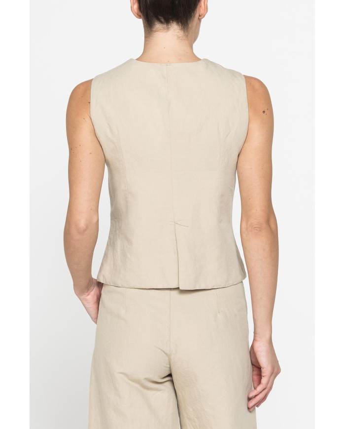 GILET IN LINO COTONE