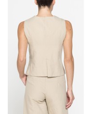 GILET IN LINO COTONE
