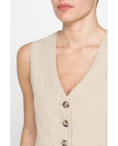 GILET IN LINO COTONE GILET IN LINO COTONE