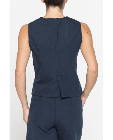 GILET IN LINO COTONE GILET IN LINO COTONE