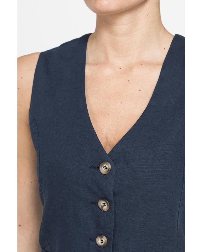 GILET IN LINO COTONE