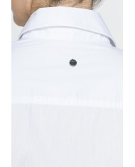 CAMICIA SFIANCATA A MANICHE LUNGHE IN POPELINE STRETCH