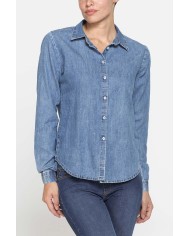 CAMICIA IN DENIM LEGGERO CON STRASS
