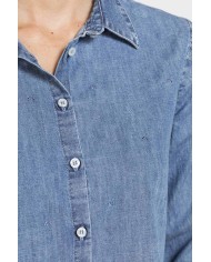 CAMICIA IN DENIM LEGGERO CON STRASS
