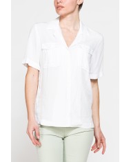 CAMICIA A MANICHE CORTE CON TASCHE FRONTALI IN PURA VISCOSA