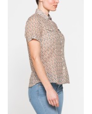 CAMICIA A MANICA CORTA IN MUSSOLA DI COTONE