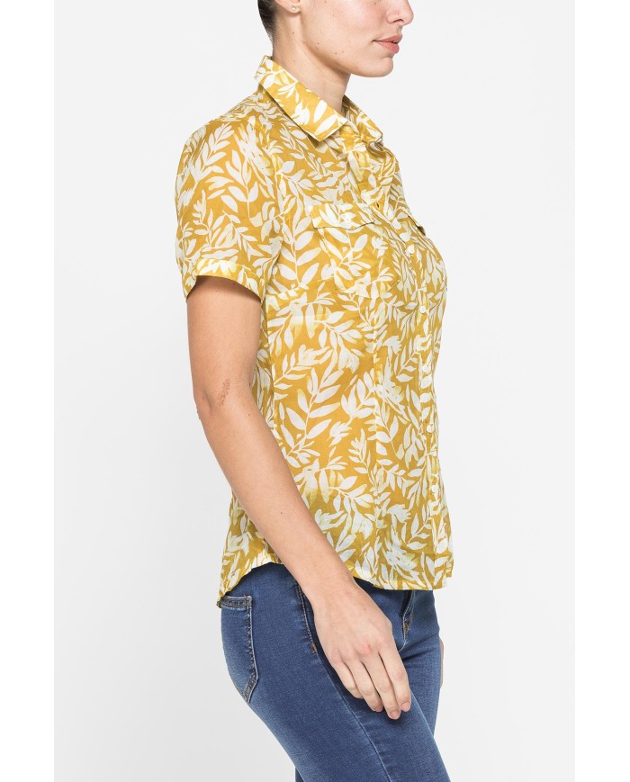 CAMICIA A MANICA CORTA IN MUSSOLA DI COTONE