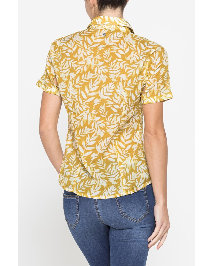 CAMICIA A MANICA CORTA IN MUSSOLA DI COTONE