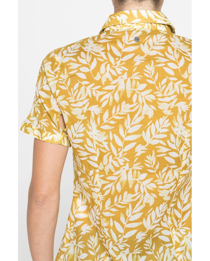 CAMICIA A MANICA CORTA IN MUSSOLA DI COTONE