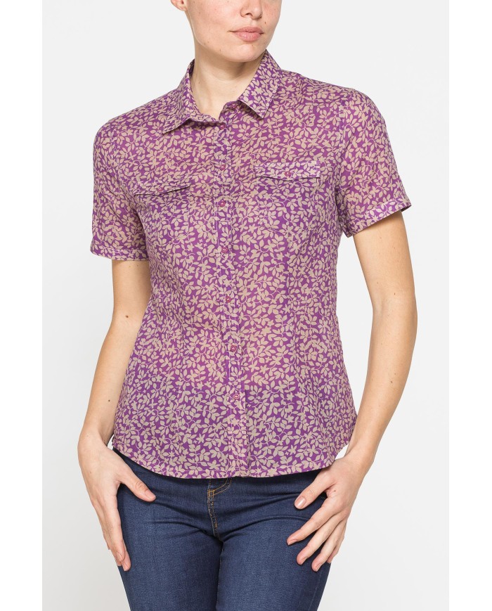 CAMICIA A MANICA CORTA IN MUSSOLA DI COTONE