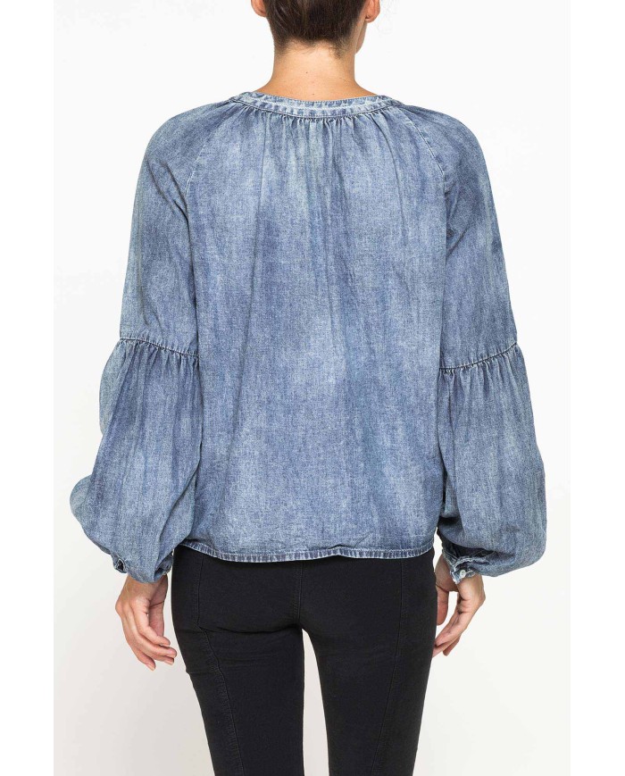 BLUSA IN DENIM LEGGERO STILE GYPSY