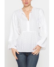 CAMICIA AMPIA IN COTONE LAVORATO