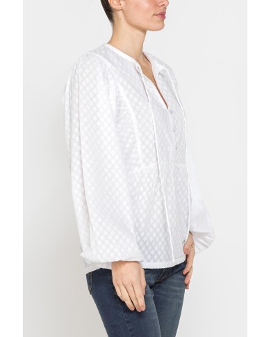 CAMICIA AMPIA IN COTONE LAVORATO CAMICIA AMPIA IN COTONE LAVORATO