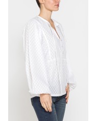 CAMICIA AMPIA IN COTONE LAVORATO