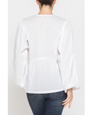 CAMICIA AMPIA IN COTONE LAVORATO